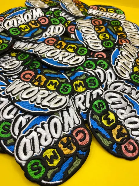 Custom Cam's World embroidered patches